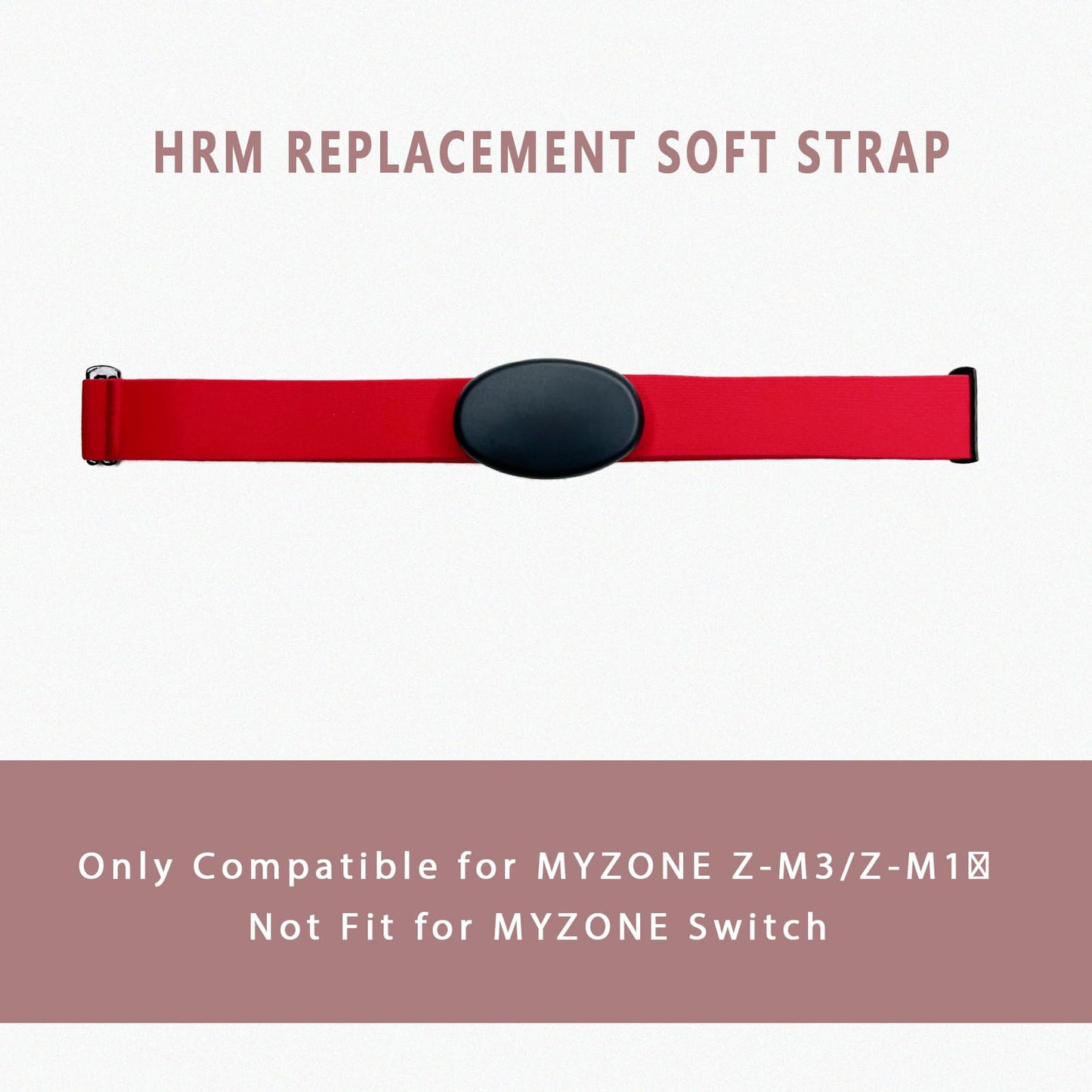 FITCENT Heart Rate Monitor Chest Replacement Strap Adjustable Soft Belt Compatible for Myzone MZ-3 MZ-1 (Not for Myzone Switch)