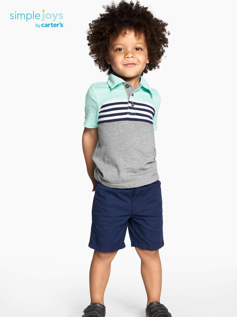 Simple Joys by Carter's Toddler Boys' 3-Pack Short Sleeve Polo 4Y