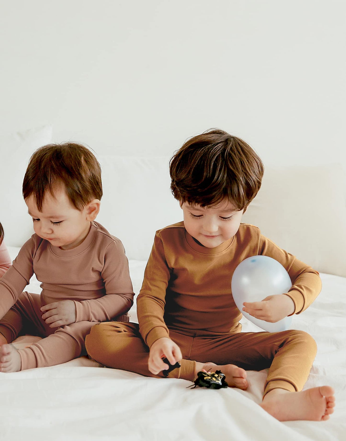 VAENAIT BABY 12-18 Months Kids Boys Girls Toddler Solid Basic Cotton Daily Pajamas Pyjamas Sleepwear Set