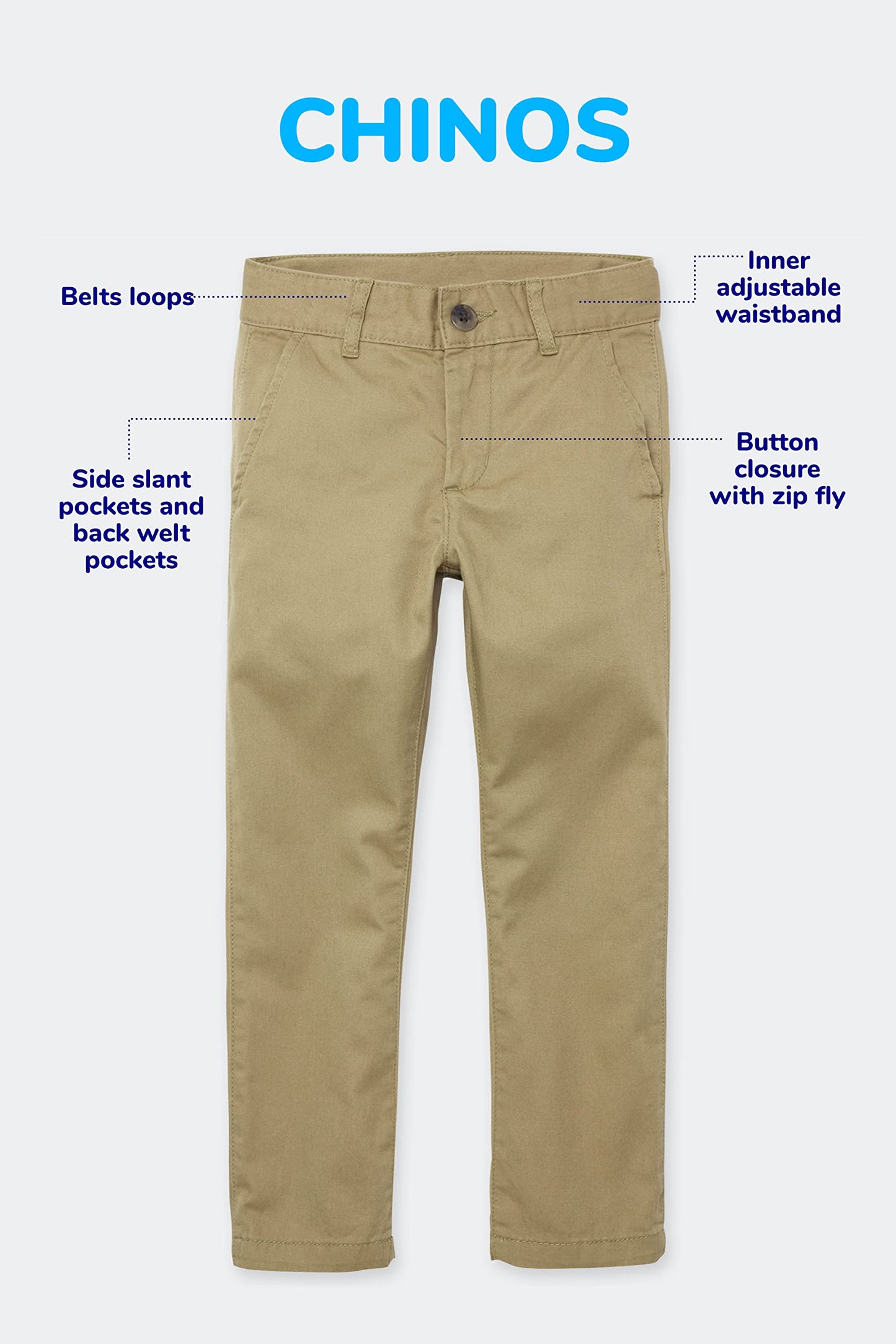 The Children's Place Boys Uniform Chino Pants Boys CP PANTS (pack of 1)