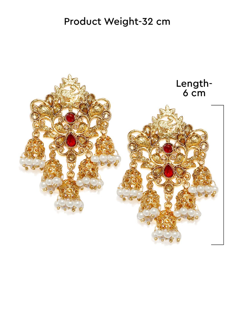 Zaveri Pearls Designer Gold Plated Jhumki Earring For Women-ZPFK7607