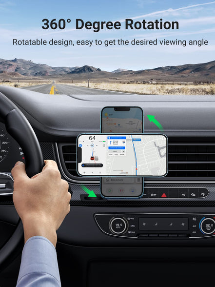 UGREEN Car Phone Holder Magnetic Mobile Holder for Car Air Vent Adjustable Car Mount Rotatable Car Mobile Holder for Air Vent Car Phone Mount Compatible with iPhone 13/14/15 Pro Max Galaxy S23 S22 S21