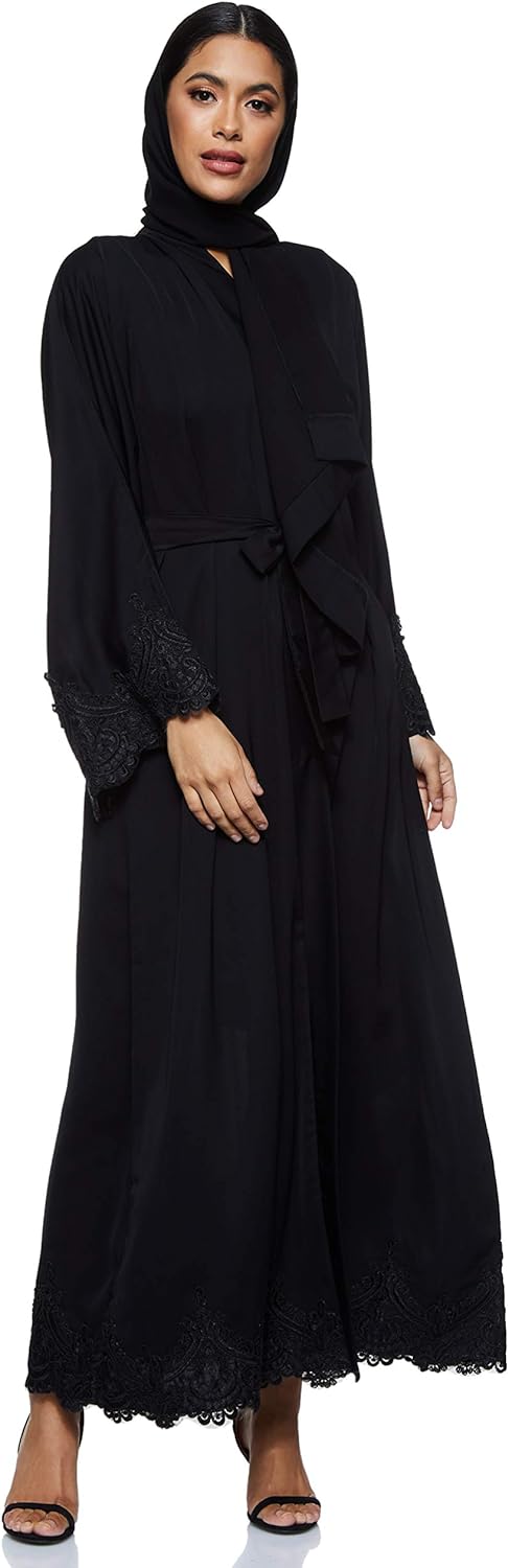 Nukhbaa Women's Abaya, Black