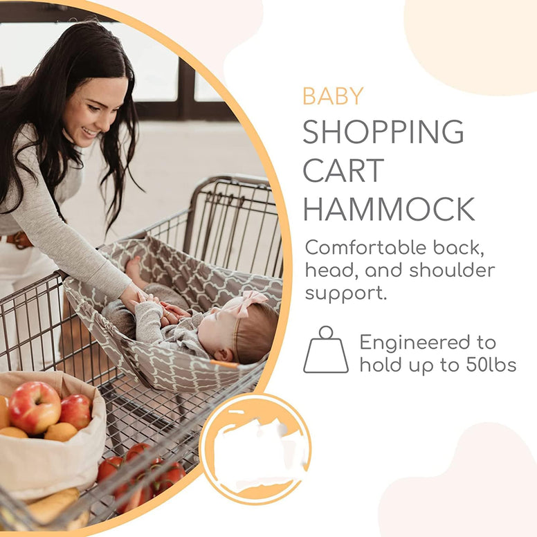 THE WHITE SHOP Portable Shopping Cart Cover for Baby & High Chair Cover, Machine Washable Replaceable Cart Cover for Babies, Infant, Toddler, Boy or Girl/Blue-cloud