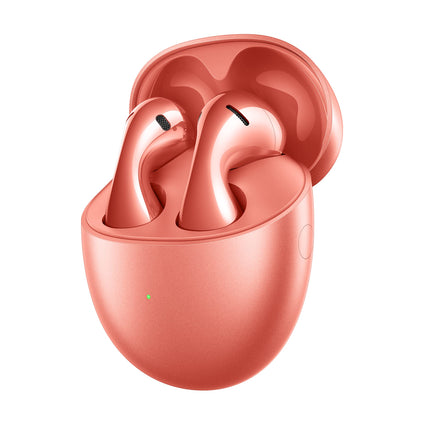 HUAWEI FreeBuds 5 Wireless Earbuds - Bluetooth Earphones with Noise Cancelling - Curved In Ear Headphones with Optimal Fit - Long Battery Life and Water Resistant - Hi-Res Certified - Coral Orange
