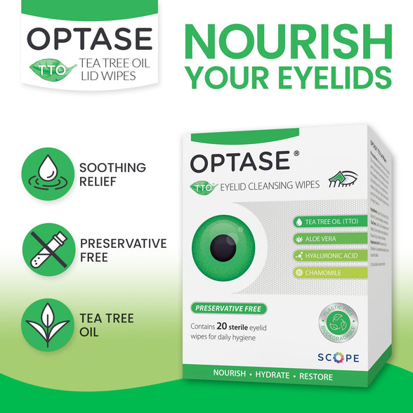 Optase Tea Tree Oil Lid Wipes Preservative Free