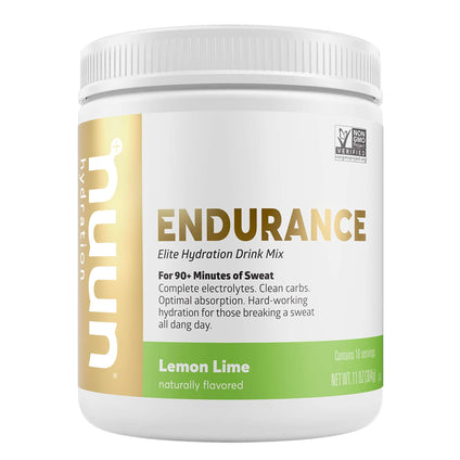 Nuun Endurance | Workout Support | Electrolytes & Carbohydrates (Lemon Lime, 16 Servings - Canister)