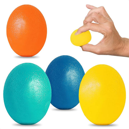 4 PCS Grip Strength Trainer Hand Ball - Stress Balls for Hand Workout, Wrist Strengthener, Grip Strengthener - Squishy Stress Relief Balls for Adults, Kids - Therapy Wrist Exerciser for Anxiety Relief