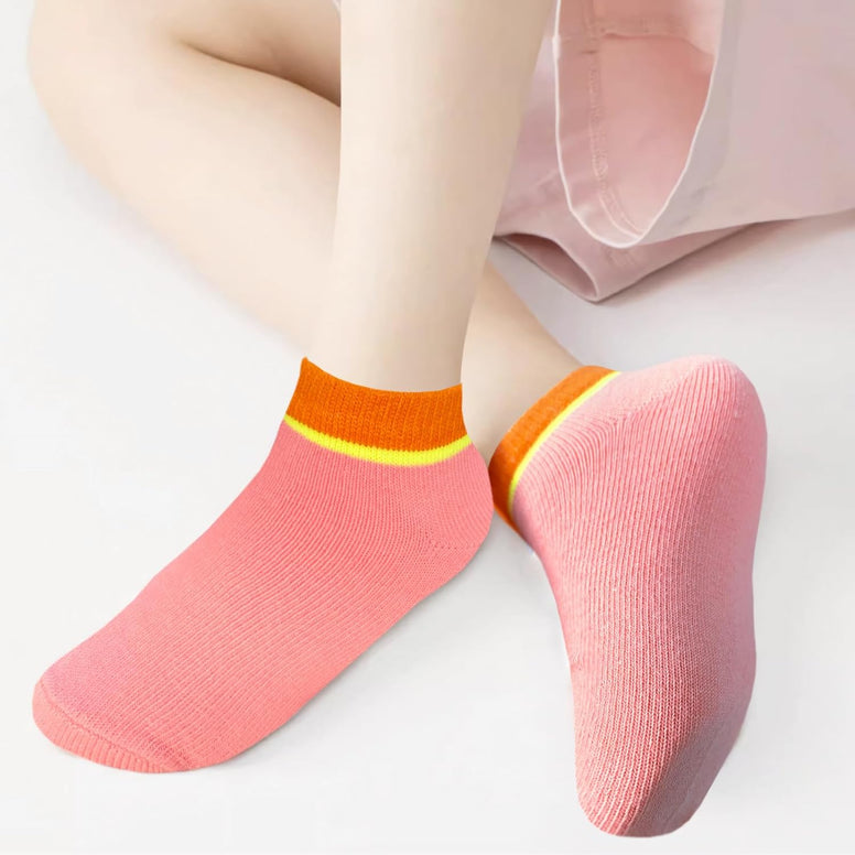 Bemeol Girls Socks 12 Pairs Girls Low Cut Ankle Athletic Socks Kids Cotton Sports Socks