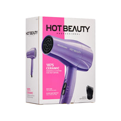 Hot Beauty Hair Dryer, 1875 Ceramic Blow Dryer Powerful Fast Hotter Drying Professional Portable Hair Styling Blush Accessories for Women Men Kids (Purple)