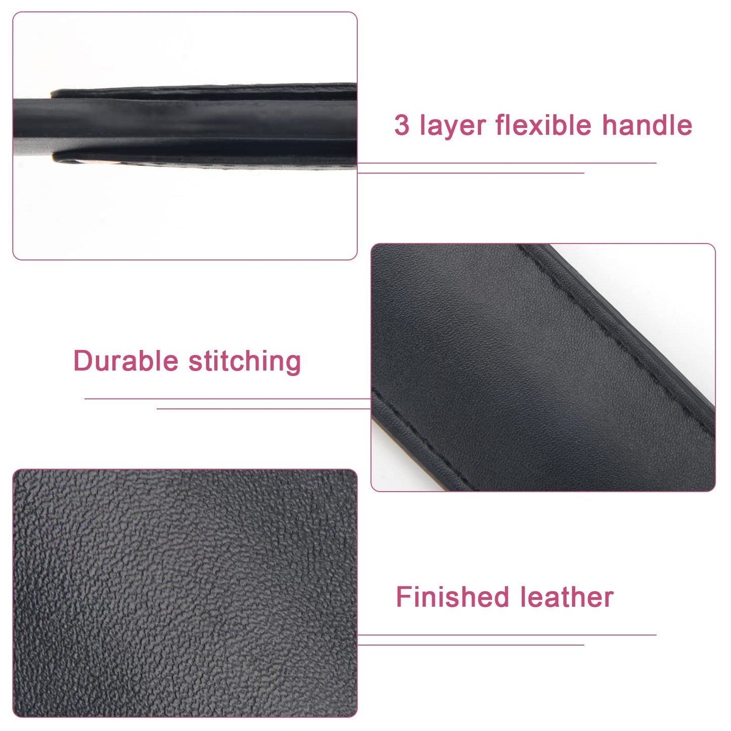 Zhaoyao 2022 Newest Faux Leather Paddle 17.2 Inch Premium Quality Riding Crop for Horses,Light Weight Rug Paddles,Super Durable Equestrianism Crops