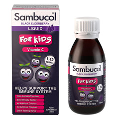 Sambucol Natural Black Elderberry for Kids, Vitamin C, Immune Support Supplement , Syrup, 120ml