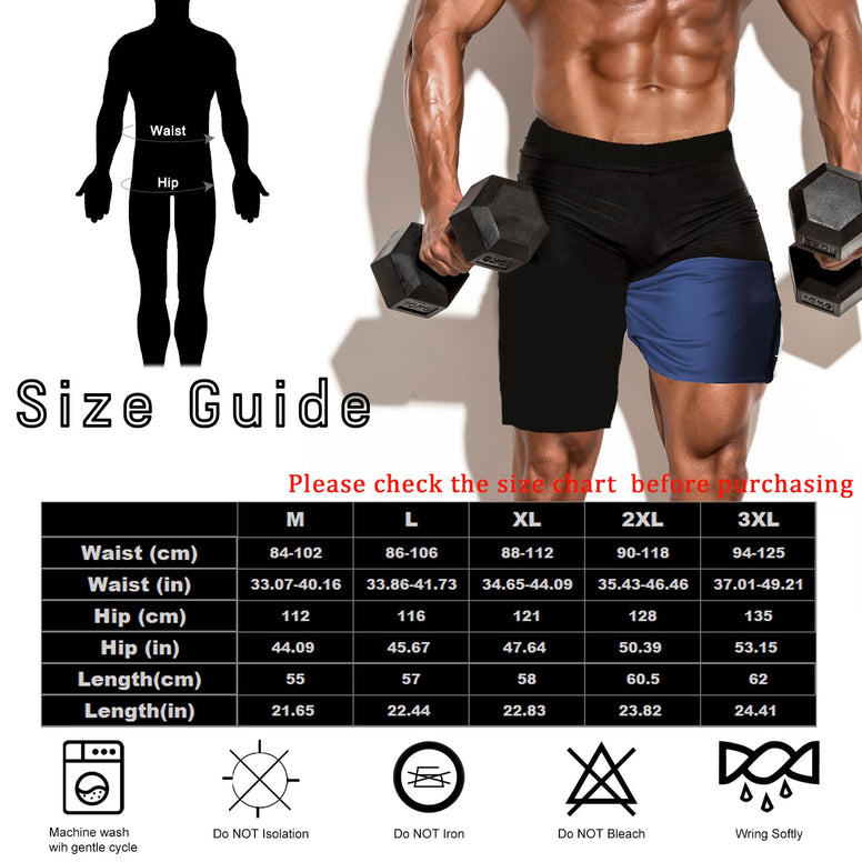 Sauna Shorts Pants for Men,Sweat Shorts Leggings for Men Weight Loss,Heat Trapping Athletic Workout Joggers for Gym Exercise