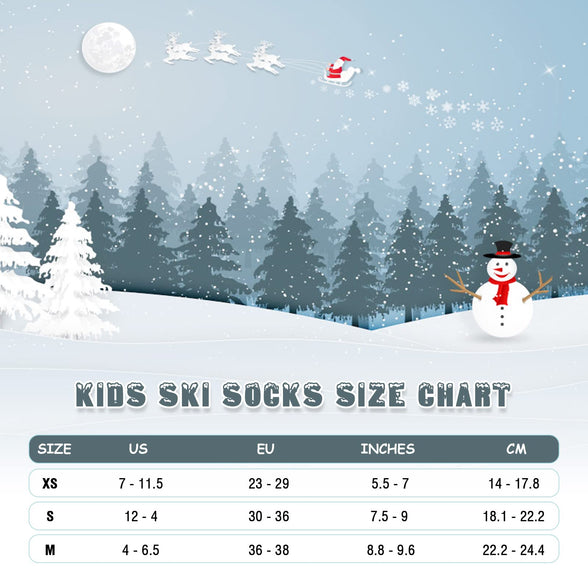 Cimkiz Kids Ski Socks (2 Pairs/3 Pairs) for Boys Girls Thick Warm for Winter Snow Skiing Snowboard Sports