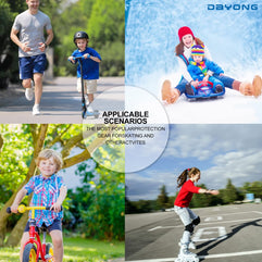 DAYONG Kids Bike Helmet Set,Adjustable Skateboard Helmet with Knee Pads Elbow Pads Wrist Guards for Ages 2-8,Safety Toddler Helmet for Bicycle Scooter Roller Skate