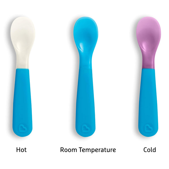 Munchkin Colorreveal Color Changing Toddler Forks & Spoons, 6 Pack