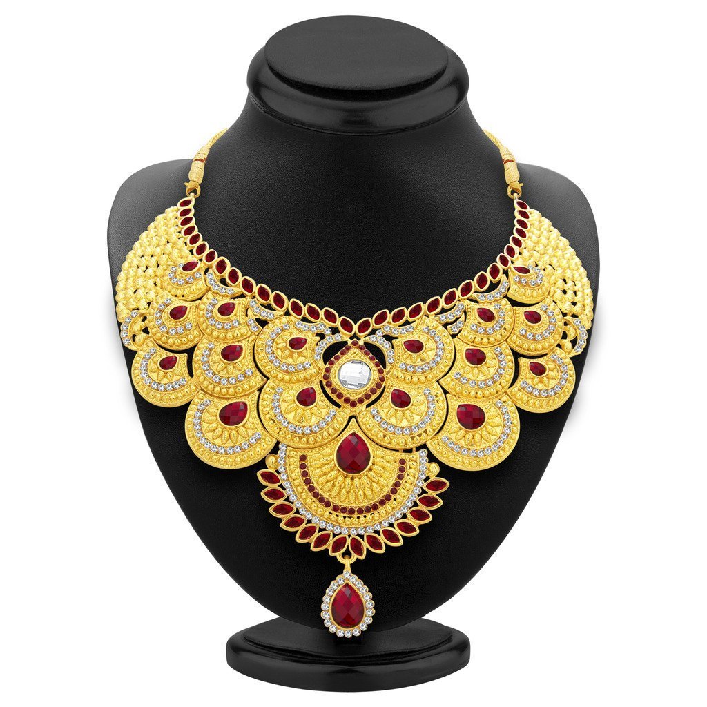 Sukkhi Elegant Gold Plated AD Necklace Set For Women