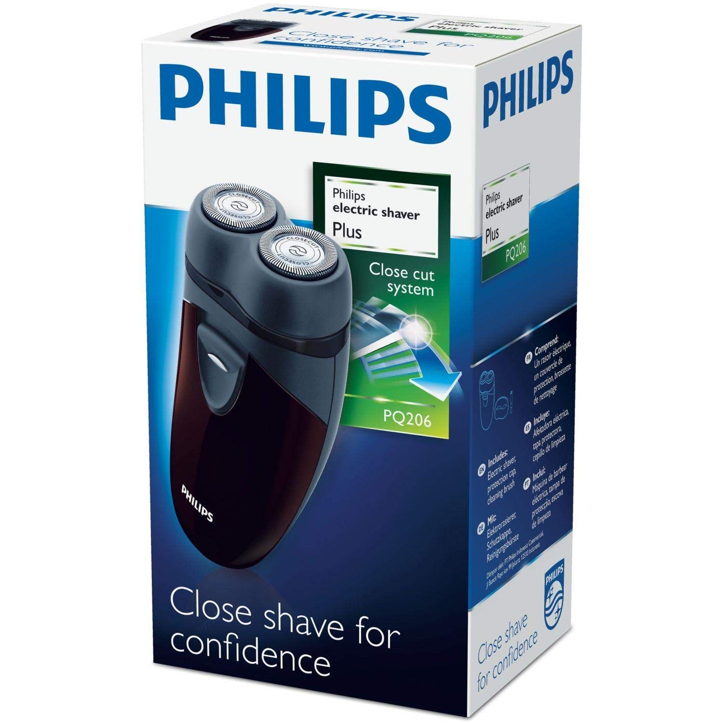 PHILIPS Men's Electric Travel Shaver, Cordless, Battery Powered Convenient to Carry PQ206/18