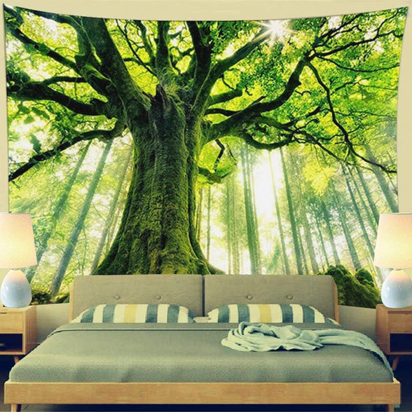 ENJOHOS Wall Tapestry for Living Room Bedroom Tapestry Wall Hanging Large 3D Wall Art Covering（W79 x T59,Green Tapestry）