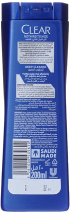 Clear Men's Anti-Dandruff Shampoo Deep Cleanse, 200ml