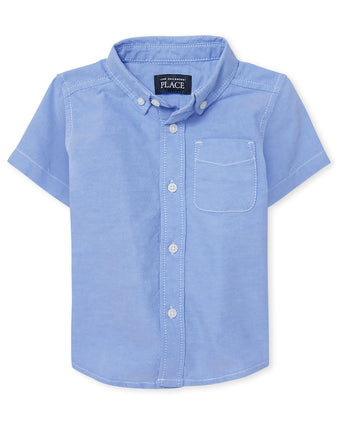 The Children's Place boys 3502 Short Sleeve Button Up Shirt (pack of 1)