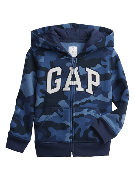 GAP Baby Boys' Playtime Favorites Logo Full Zip Hoodie Hooded Sweatshirt 0-3M