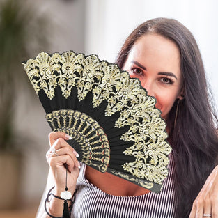 Bekecidi 2 Pcs Folding Fan with Tassel, Chinese Style Handheld Folding Fan for Classical Dance Performance, Home Decorations, Wedding Party Gifts, 2 Colors