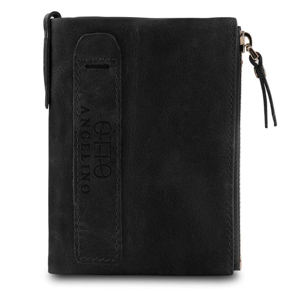 Otto Angelino Men's OTTO253 Travel Accessory-Bi-Fold Wallet, Black, One size