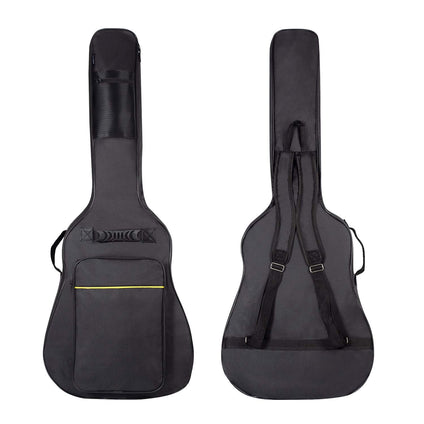40/41 Inch Acoustic Guitar Bag 0.3 Inch Thick Padding Waterproof Dual Adjustable Shoulder Strap Guitar Case Gig Bag with Back Hanger Loop (40/41 Inch Dual Adjustable Shoulder Strap Plus cot, Black)