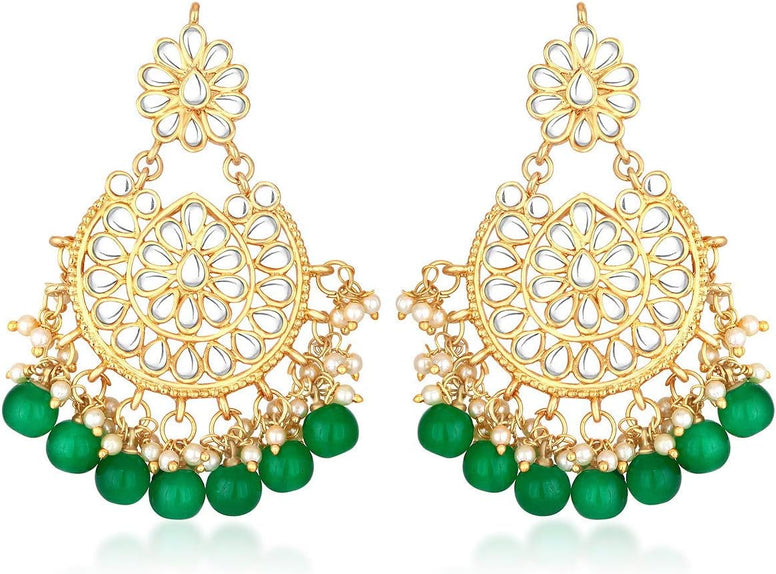 Sukkhi Lavish Pearl Gold Plated Wedding Jewellery Kundan Choker Necklace Set for Women (N73509)