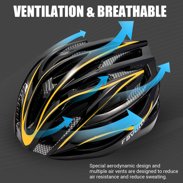 Favoto Bike Helmet Adult Bicycle Helmet Lightweight Breathable Cycling Helmets Mountain Road Bike Helmets Adjustable Dial Fit for Men Women