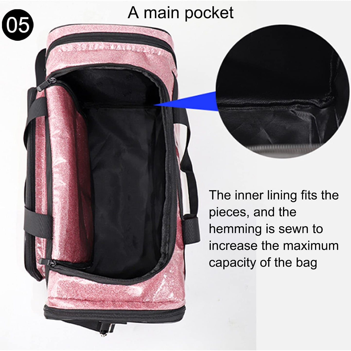 Spennanight Bag Reinforced Portable Wap Loading Glitter Duffle Bag Travel Bags Luggage Women