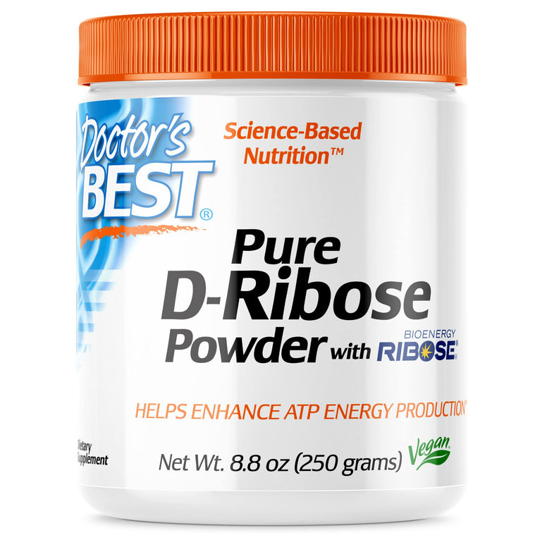 Doctor's Best Non-GMO, Vegan, Gluten-Free, Energy Enhancement D-Ribose with Bioenergy Ribose, 250g