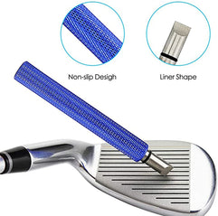 KASTWAVE Golf Clean Tool Set, Retractable Golf Club Brush and 2 Golf Club Groove Sharpener for U & V - Grooves, Portable Golf Brush Tool Kits for All Golf Irons for Man, Gift (blue Color)