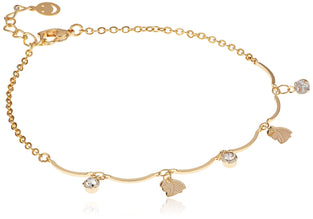 Alwan Medium Size Gold Plated Anklet for Women - EE3928
