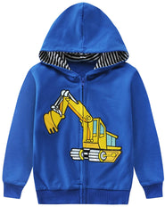 Little Hand Boys Hoodies Dinosaur Toddler Boys Jacket Kids Sweatshirts Long Sleeve Hooded Shirts 2-3 Years