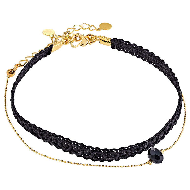 Alwan New Gold Plated Set of 2 Long Size Anklets for Women - EE3706FBABAL