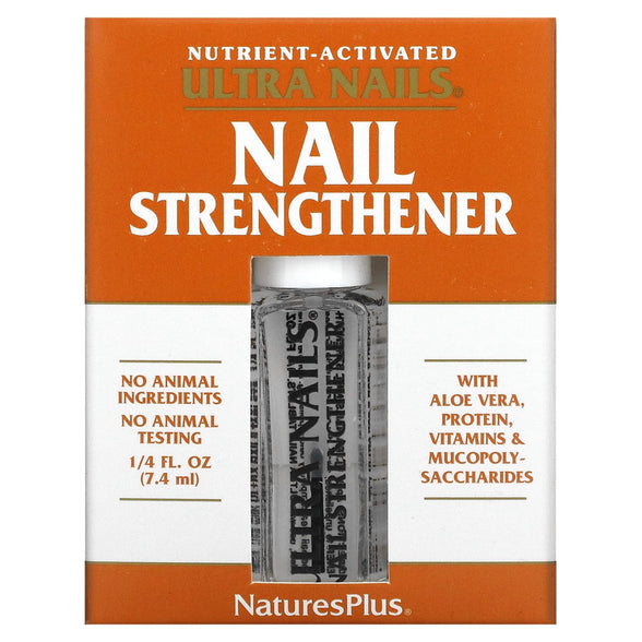 Natures Plus Ultra Nails Nutrient Activated Strengthener - .25 fl oz - Naturally Strengthens Nails & Cuticles, Contains Calendula, Lavender & Tea Tree - Formaldehyde Free, Vegan