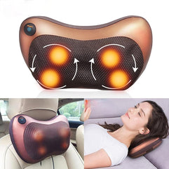 TimiTech Neck Back Massager Massage Pillow with Heat, Deep Tissue Kneading Massager for Shoulder, Lower Back, Leg, Foot, Muscle Pain Relief, Best Relaxation Gifts in Home Office and Car