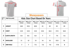 Moneysavers Kids Round Neck boys T Shirt 170 GSM Pure Cotton Basic Colors