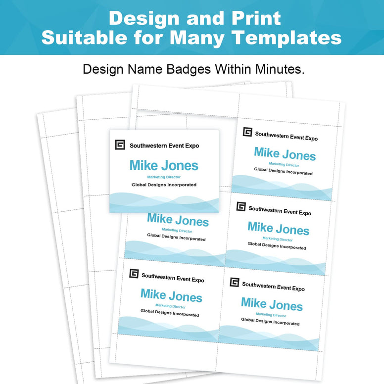 MaxGear Name Badge Inserts, Badge Inserts, Compatible with Laser & Inkjet Printer, 3"x4"