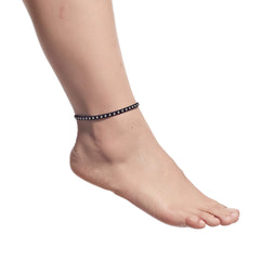 Alwan Gold Plated Medium Size Anklet for Women - EE3793FM