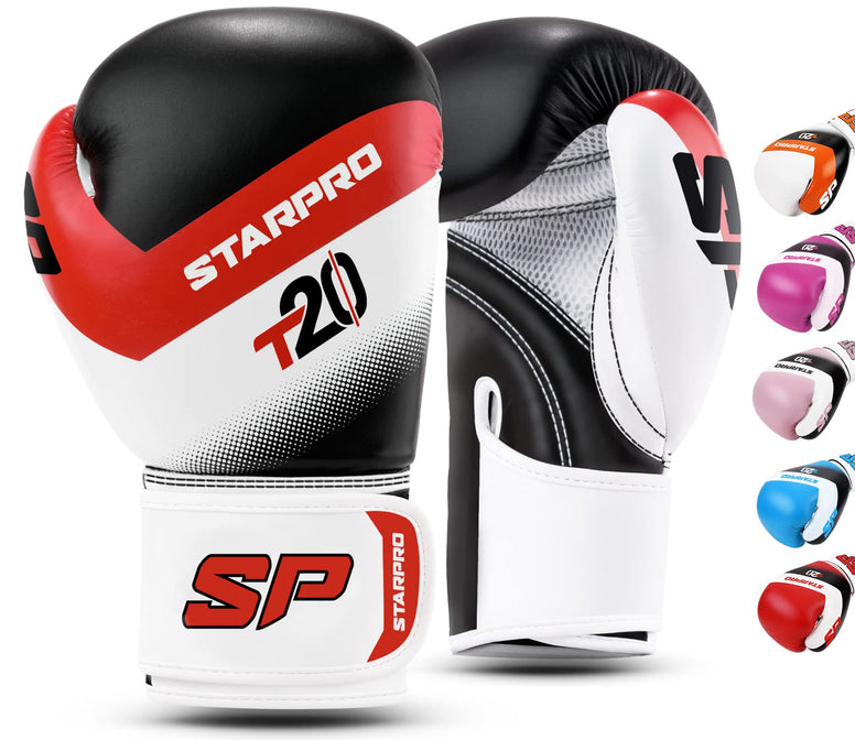 Starpro Junior T20 Boxing Gloves | Blue Pink and White | For Youth Training and Sparring in Boxing Kickboxing Fitness and Boxercise | Kids 4oz 6oz