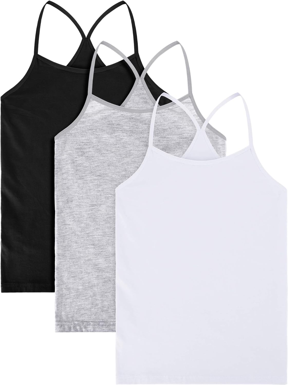 3 Pieces Girls Dance Tank Top Sleeveless Racerback Camisole Undershirts Girl Dancewear for Ballet Dance