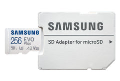 Samsung 256GB Micro SDXC EVO Plus Memory Card with Adapter Works with Samsung A73 5G, A23, A23 5G, XCover 6 Pro Phone (MB-MC256) C10 U1 A2 Bundle with 1 Everything But Stromboli SD, TF Card Reader