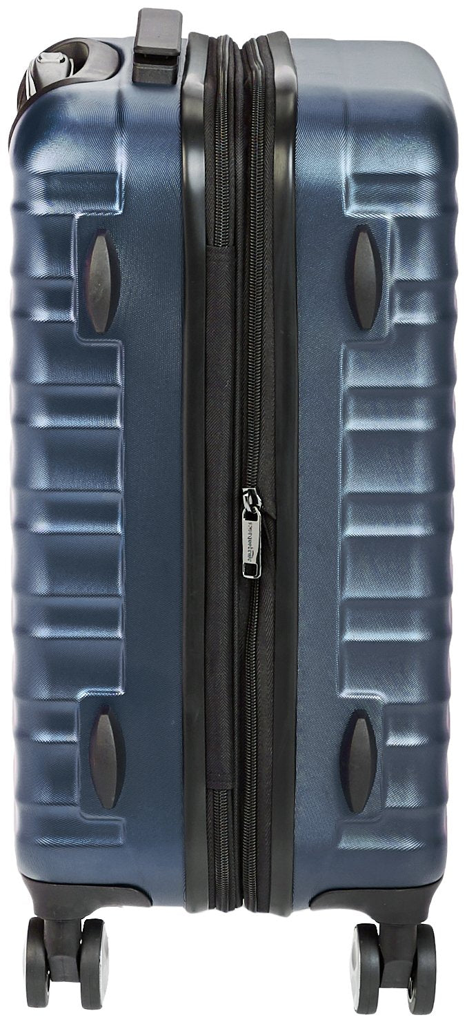 Basics Carry on Hardside Spinner with TSA Lock - 21-Inch (Material: Polycarbonate), Navy Blue