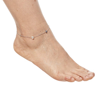 Alwan Silver Short Size Anklet for Women - EE5368SS