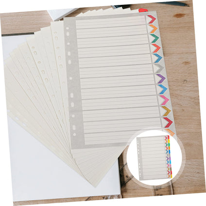 MAGICLULU 12 Sheets Category label board removable adhesive colored tabs removable labels binder separators binder divider tabs binder page markers notepad markers notepad tabs a4 dividers