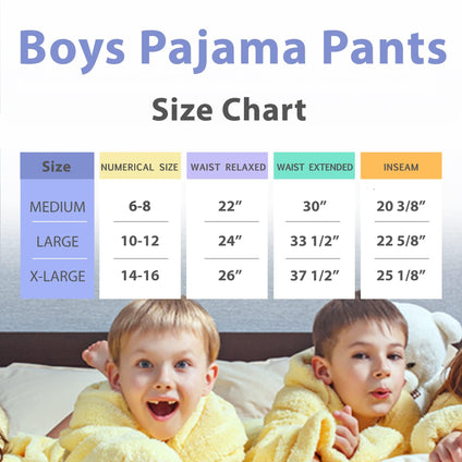 Mad Dog Concepts 2-Pack Boys Pajama Pants - Soft Fleece PJ Bottoms for Kids - Plaid Lounge Pants with Slipper Socks Medium