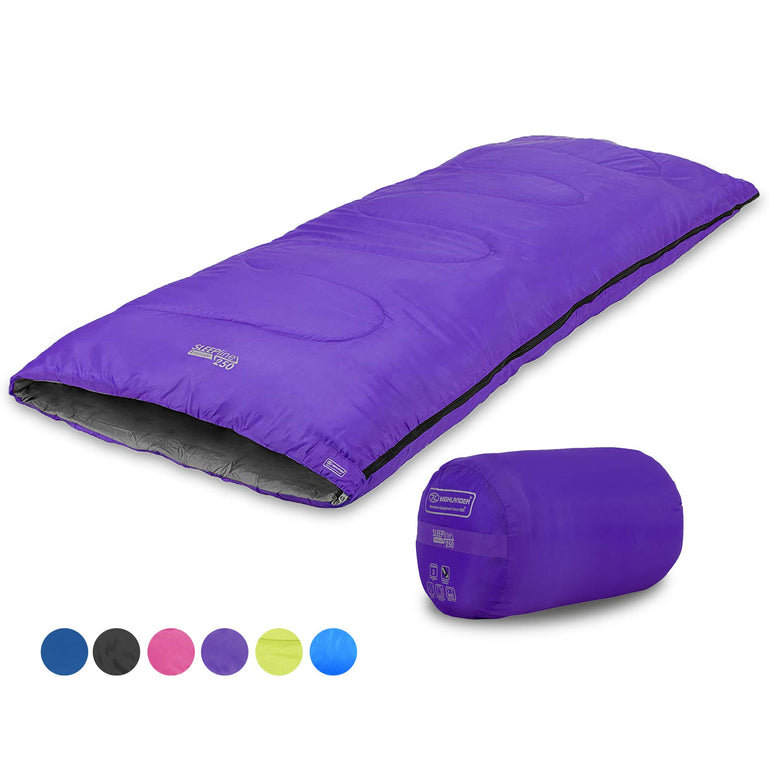 1.1kg Lightweight Sleeping Bags For Adults - 2 Season Envelope Style - Warm Snuggle Sleeping Bag by HiGHLANDER